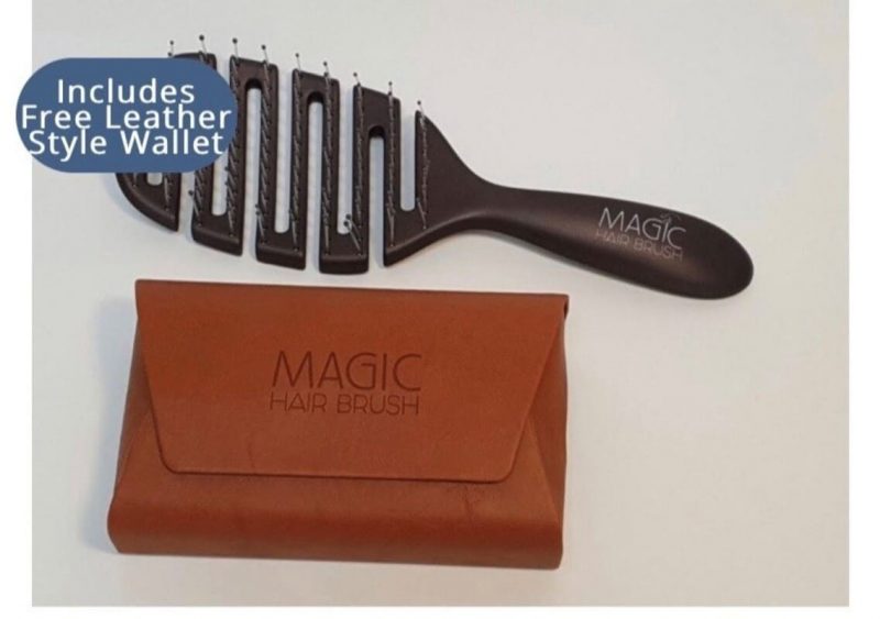 Magic Hair Brush Black with brown case